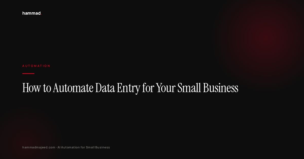 How to Automate Data Entry for Your Small Business