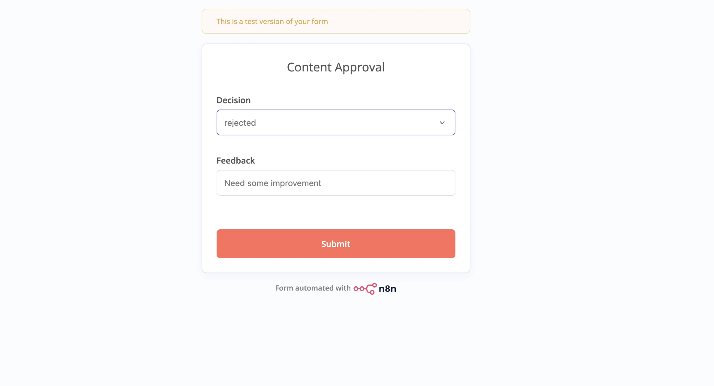 AI Content Approval — n8n canvas