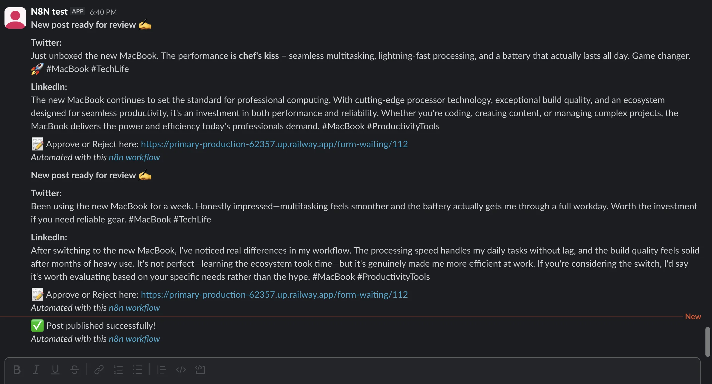 AI Content Approval — Slack review
