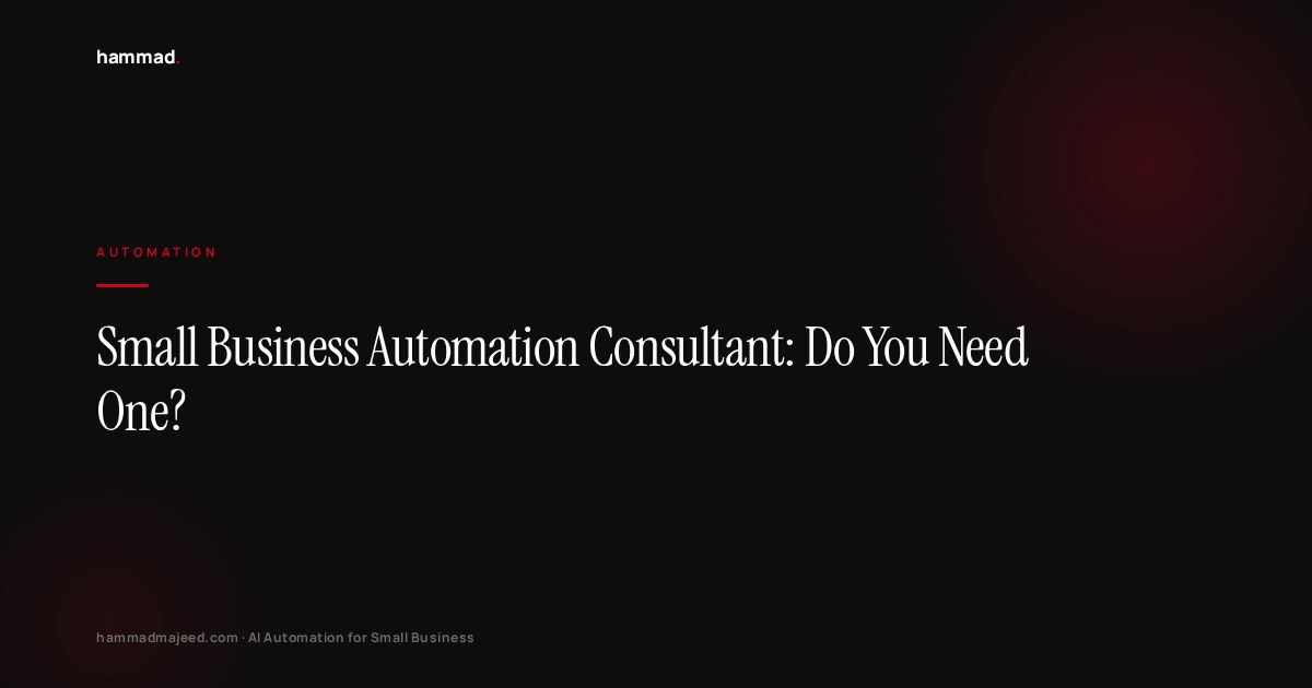 Small Business Automation Consultant: Do You Need One?